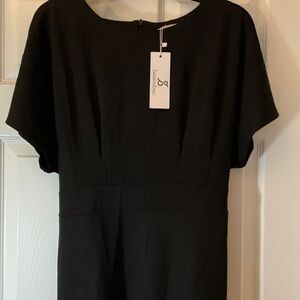 Jasambac women’s Black Short-Sleeve Sheath Dress